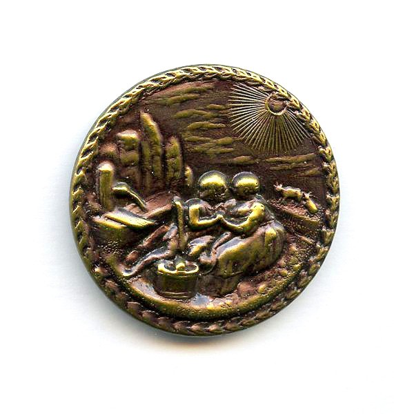 LG METAL button–“THE GOATHERD’S ROMANCE”– PURPLE TINT–BBB PLATE 204 #20