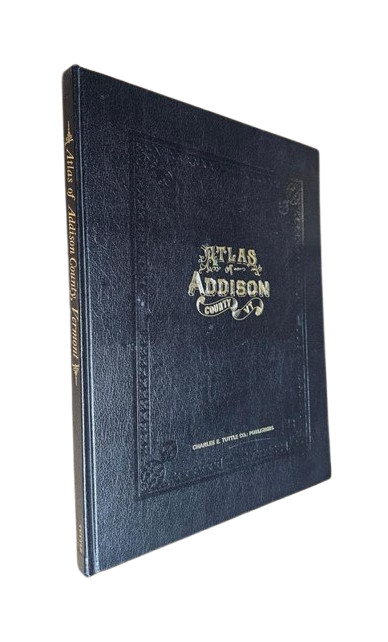 OVERSIZED 1871 Atlas of Addison County Vermont Hardcover 1971 Reprint