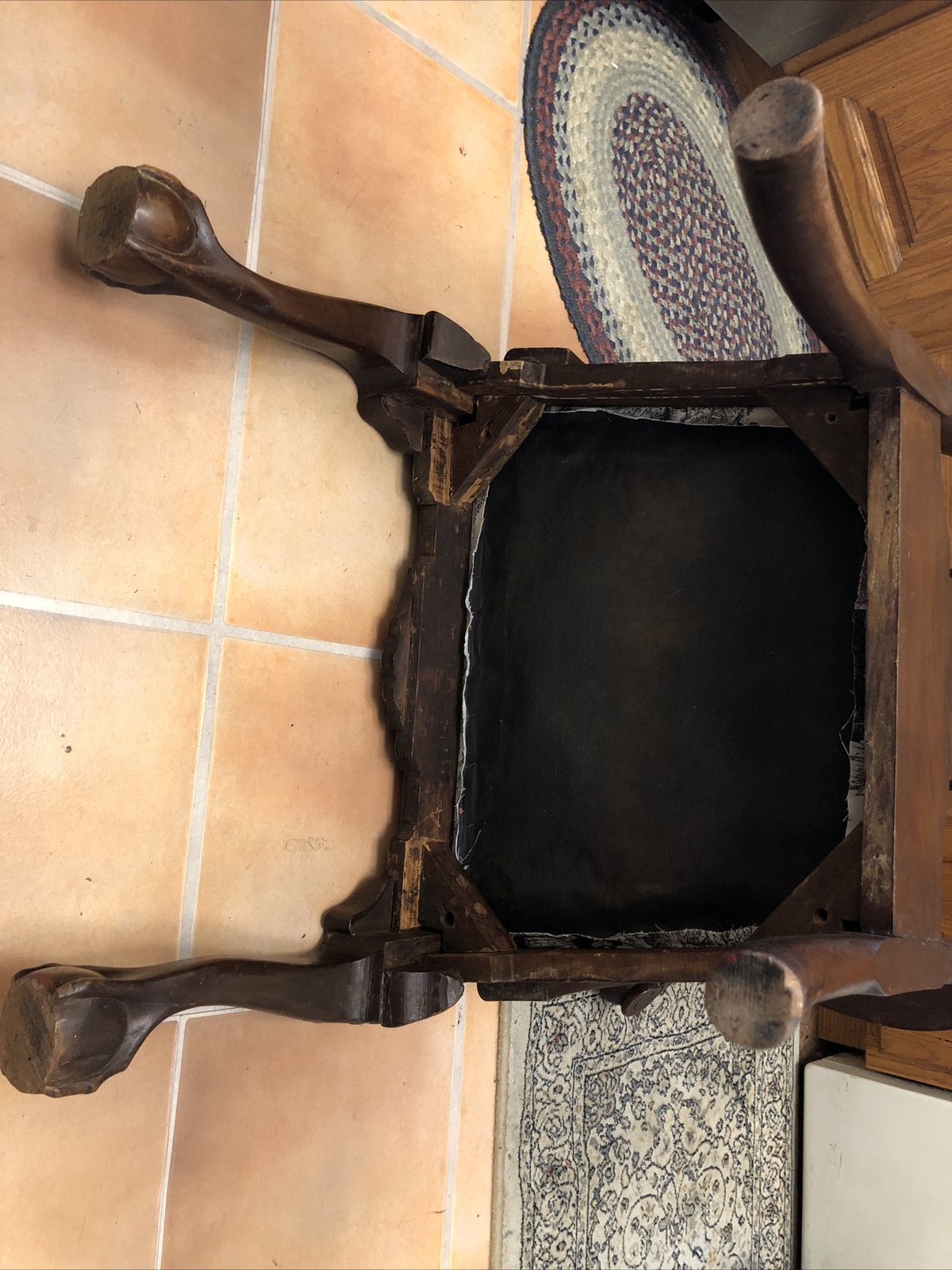Antique 19th Century Chippendale Dining Knuckle Arm Chair