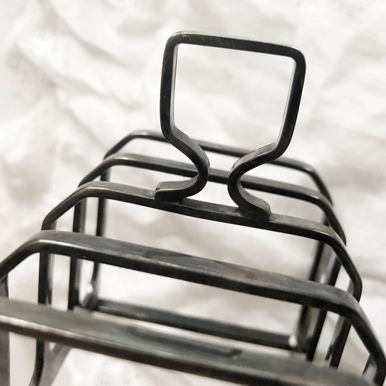 Vintage Silver Plated Metal Elkington England Napkin Phone Holder Toast Rack