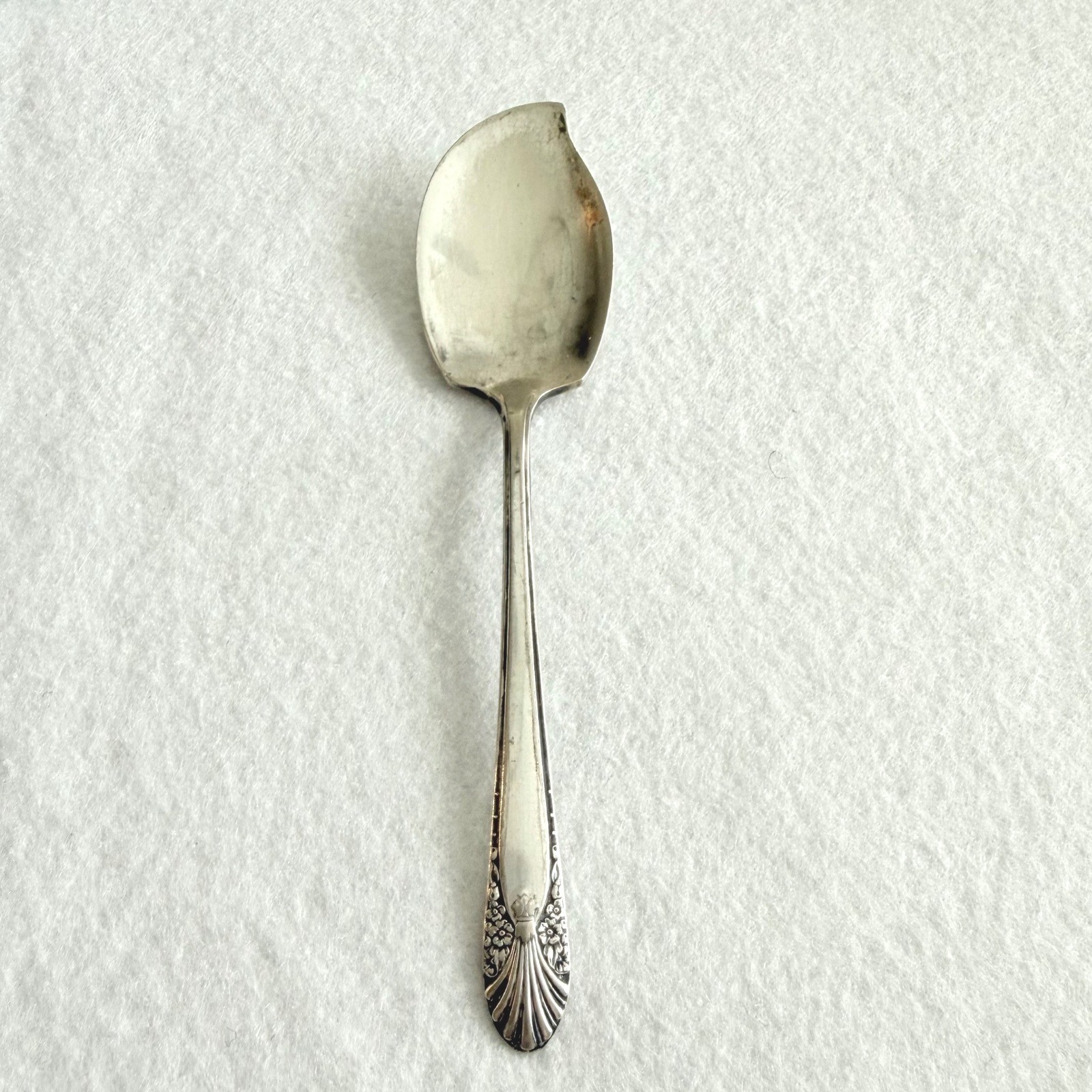 Antique Crown Silverplate Master Butter Knife Floral 1920s Spreader