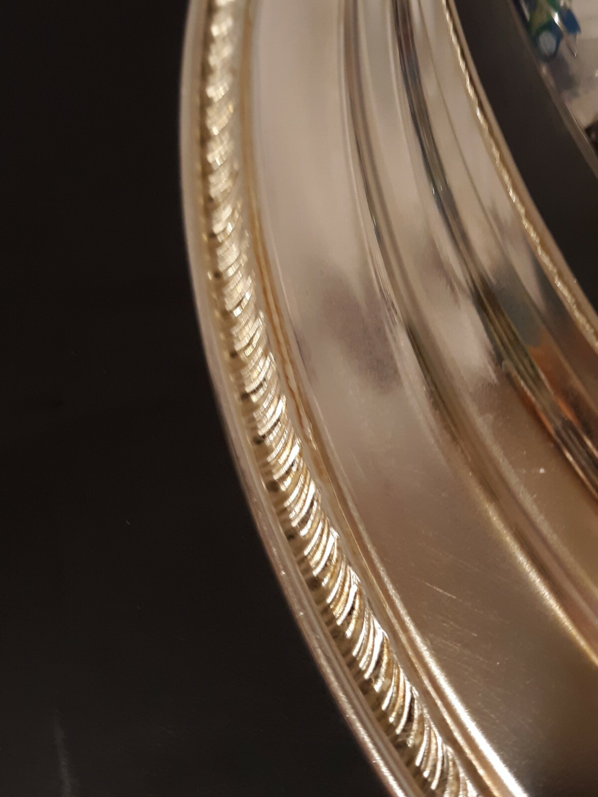 SHERWOOD Silverplated OVAL DISH Bowl with ROPE TRIM 11.5″L