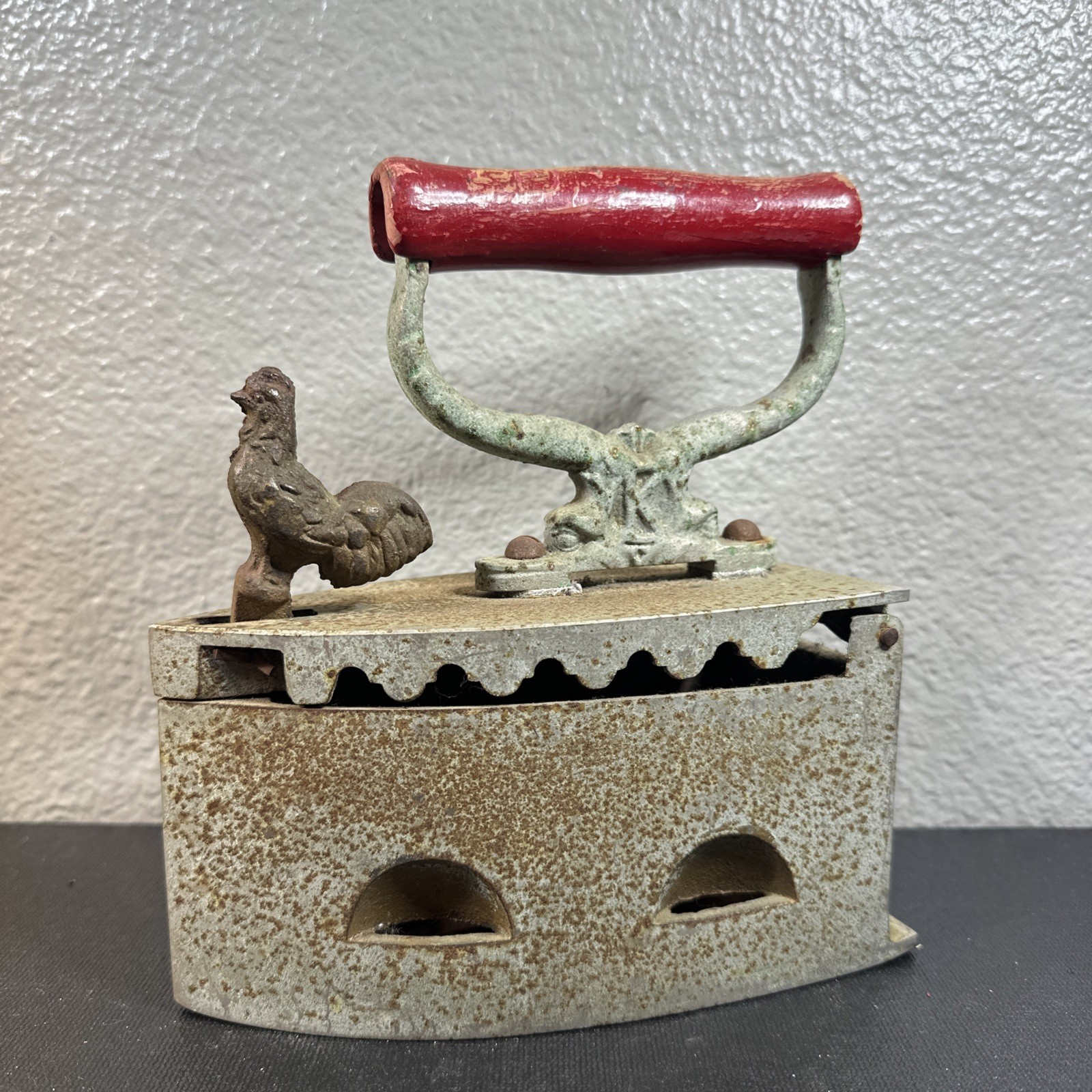 Y3836 IRON chicken decoration Showa retro laundry clothes Japan antique vintage