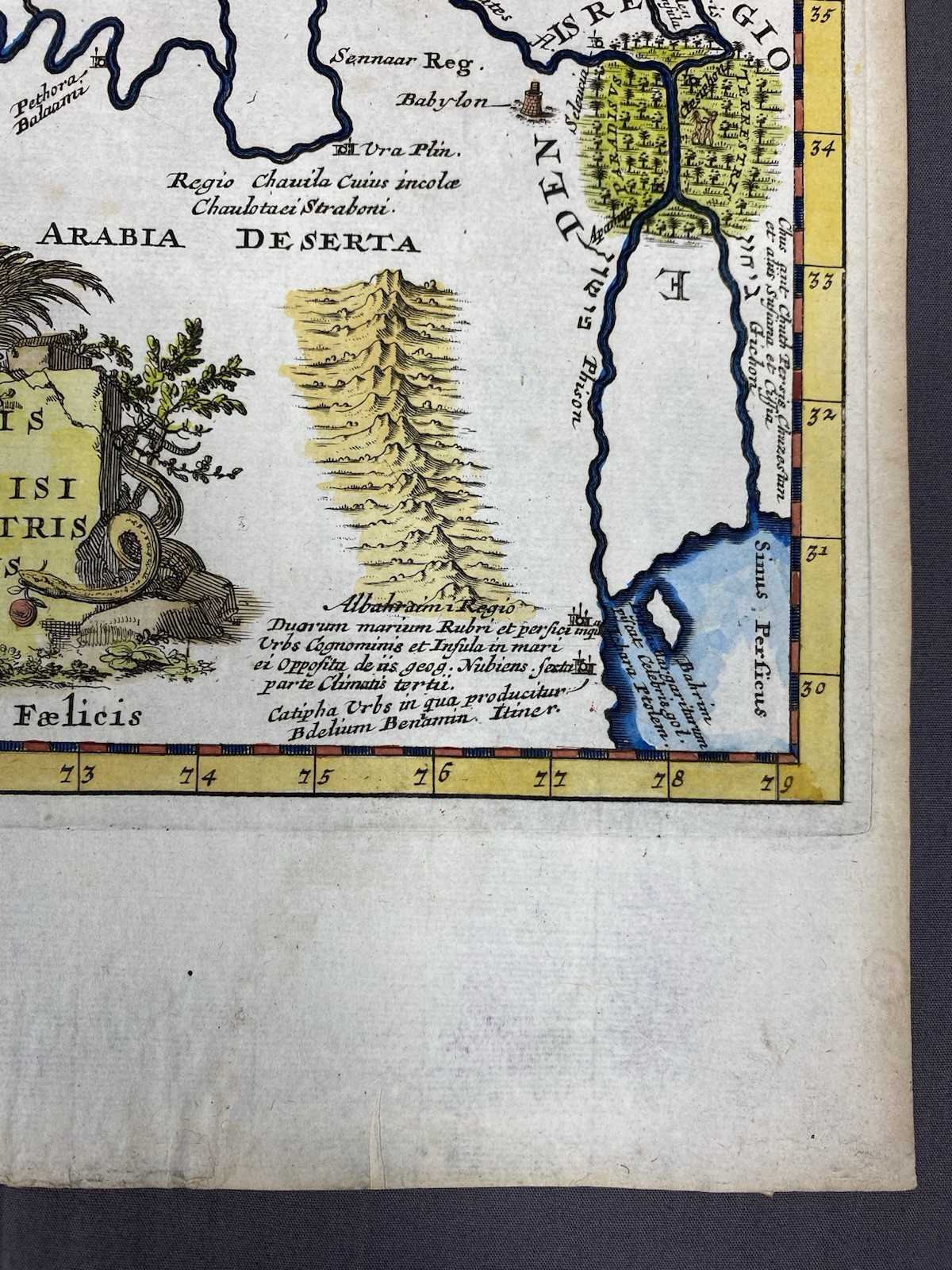 The Situation Of Eden 1712 Iraq, Garden Of Eden Samuel Bochart Antique Map
