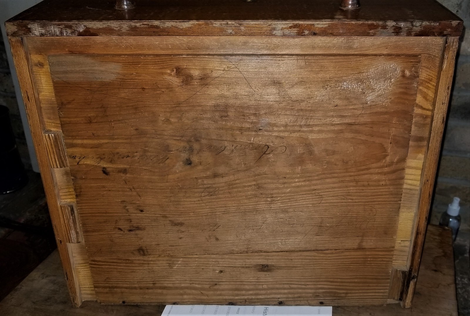 Work Stand, 2 Drawer, Nightstand, Mobile, Alabama, Walnut, Yellow Pine, 1840