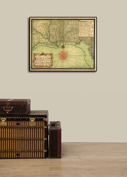 1747 Map of the Gulf Coast – Louisiana to Florida – 20×24
