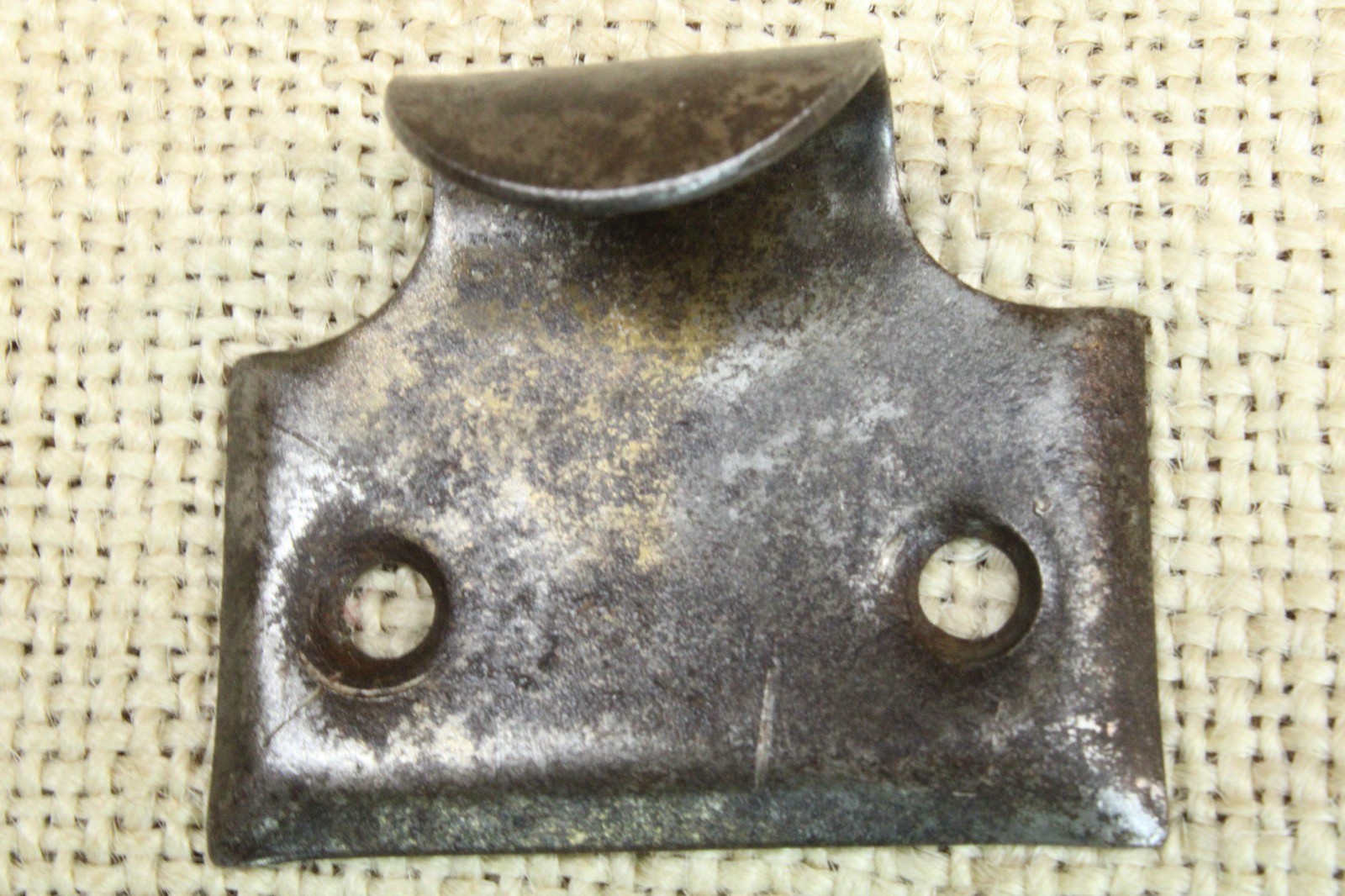 Old Window Sash Lift Pull Tarnished Finish Stamped Steel Vintage