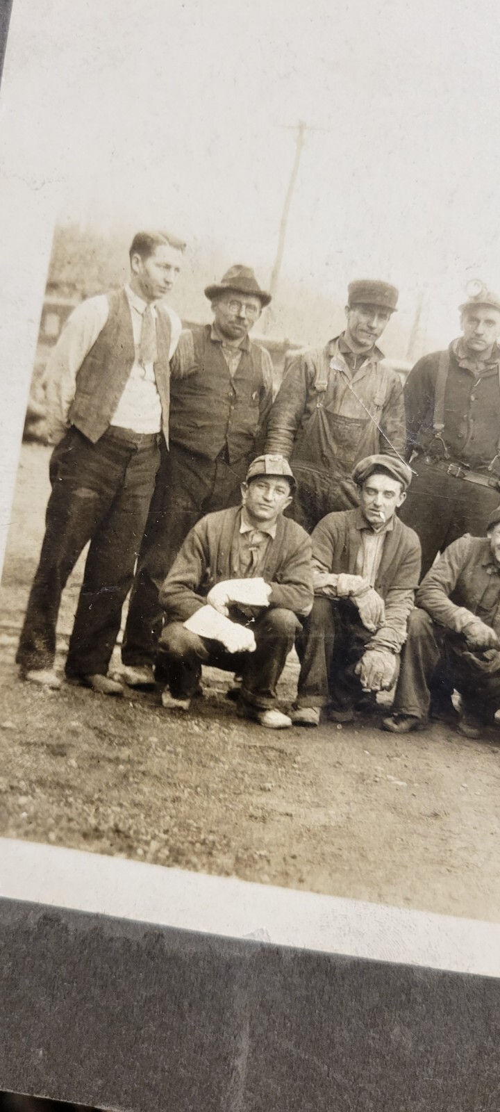 Rare Old Gibson Mine Baker PA Coal Miners Cabinet Photo Schuylkill County