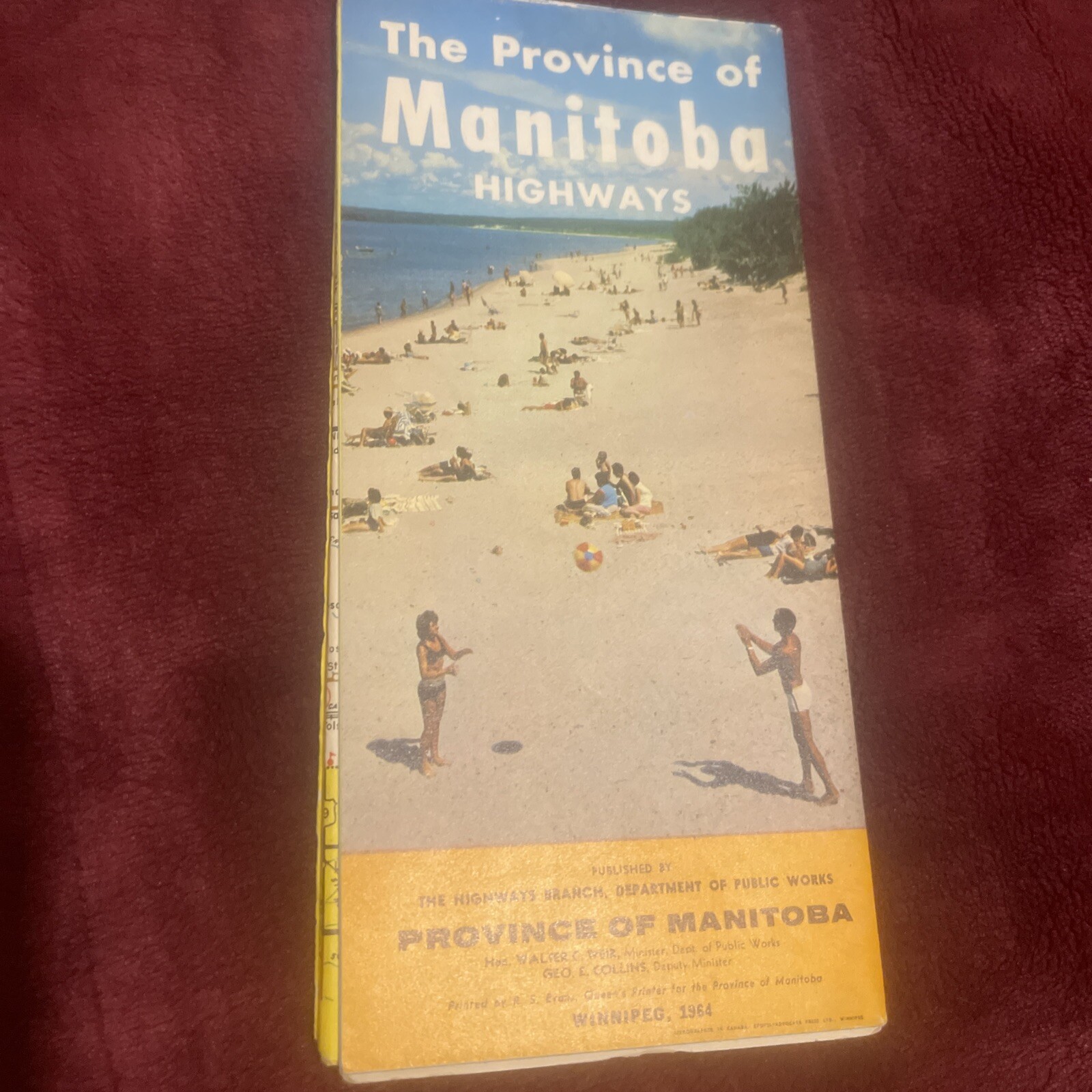 Manitoba Official Highways Map 1964