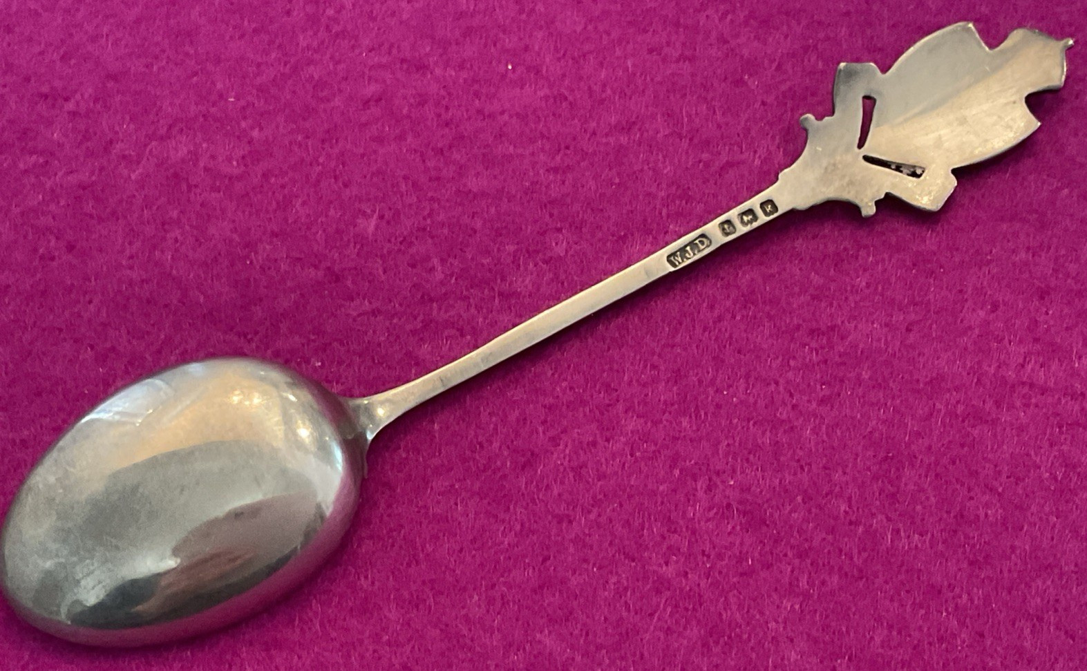 Johannesburg South Africa Enamel Coat of Arms 4.6″ Sterling Souvenir Spoon 12.5g