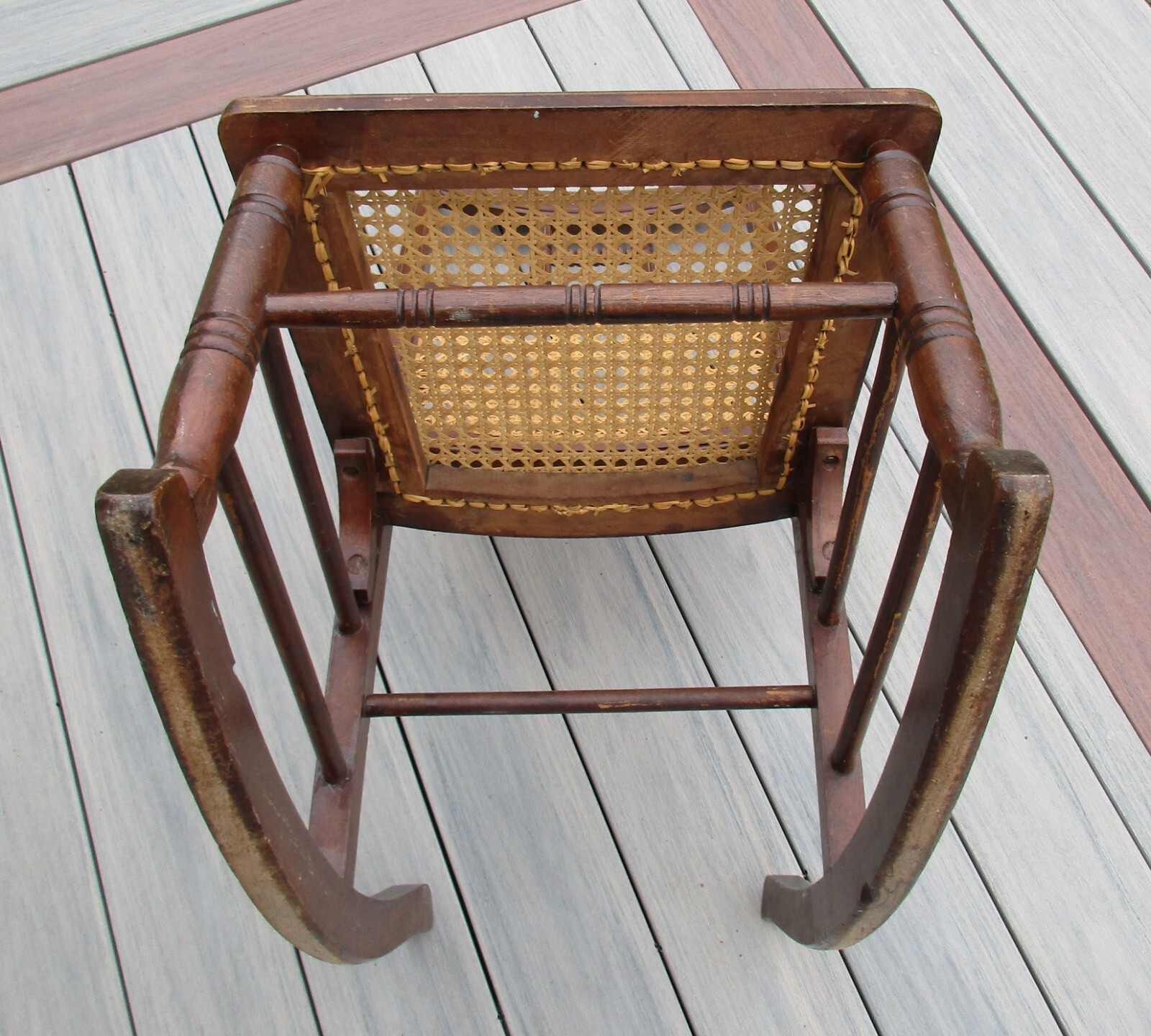 Antique Rocker Cane back rocking chair
