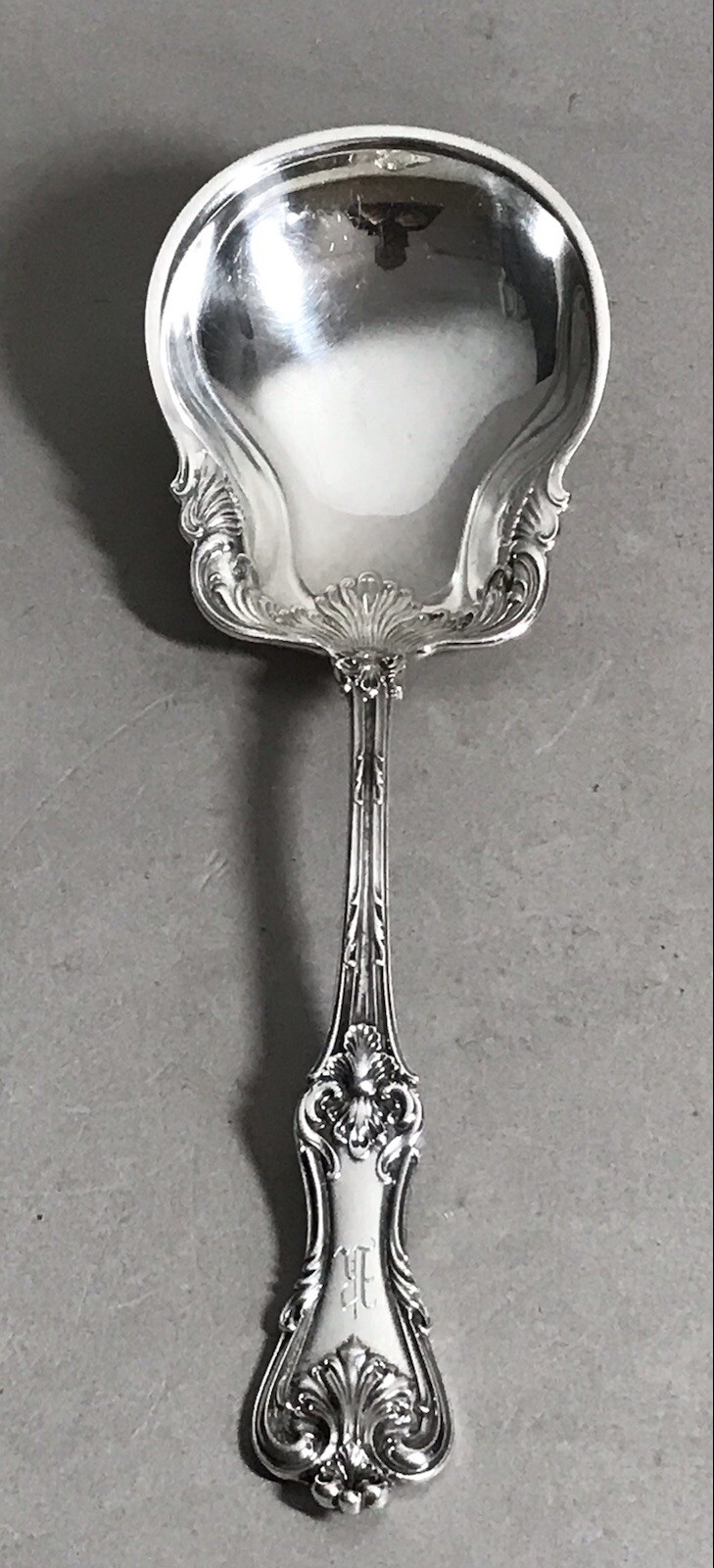 Lg Antique STERLING SILVER SERVING SPOON Federal Cotillion 1901 by Frank Smith