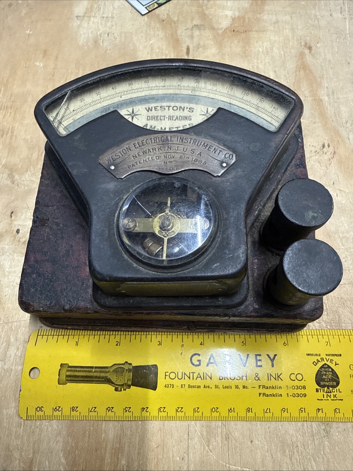 Weston Electrical Instrument Corp. Model 6757 Newark NJ Pat 1888