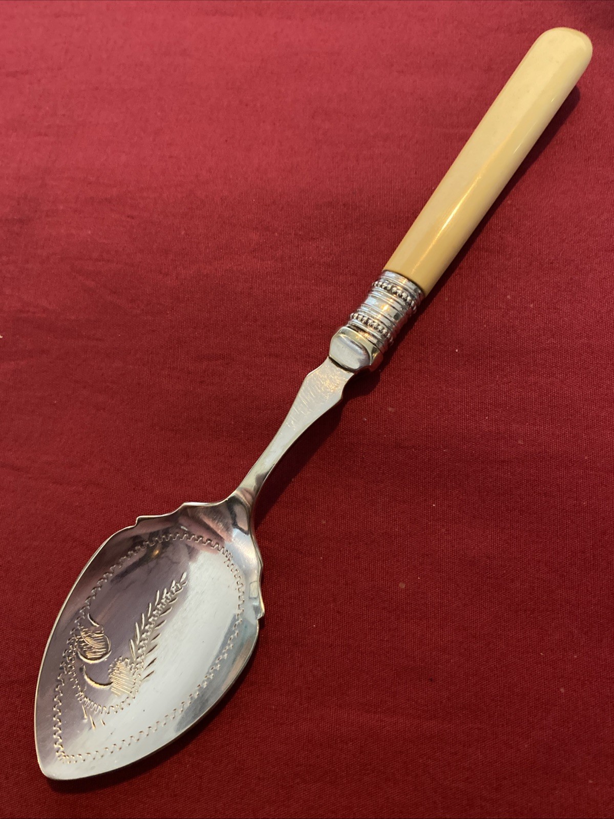 Antique Silver Plated Jam Spoon By Deakin, Reuss & Co. c.1874-1895