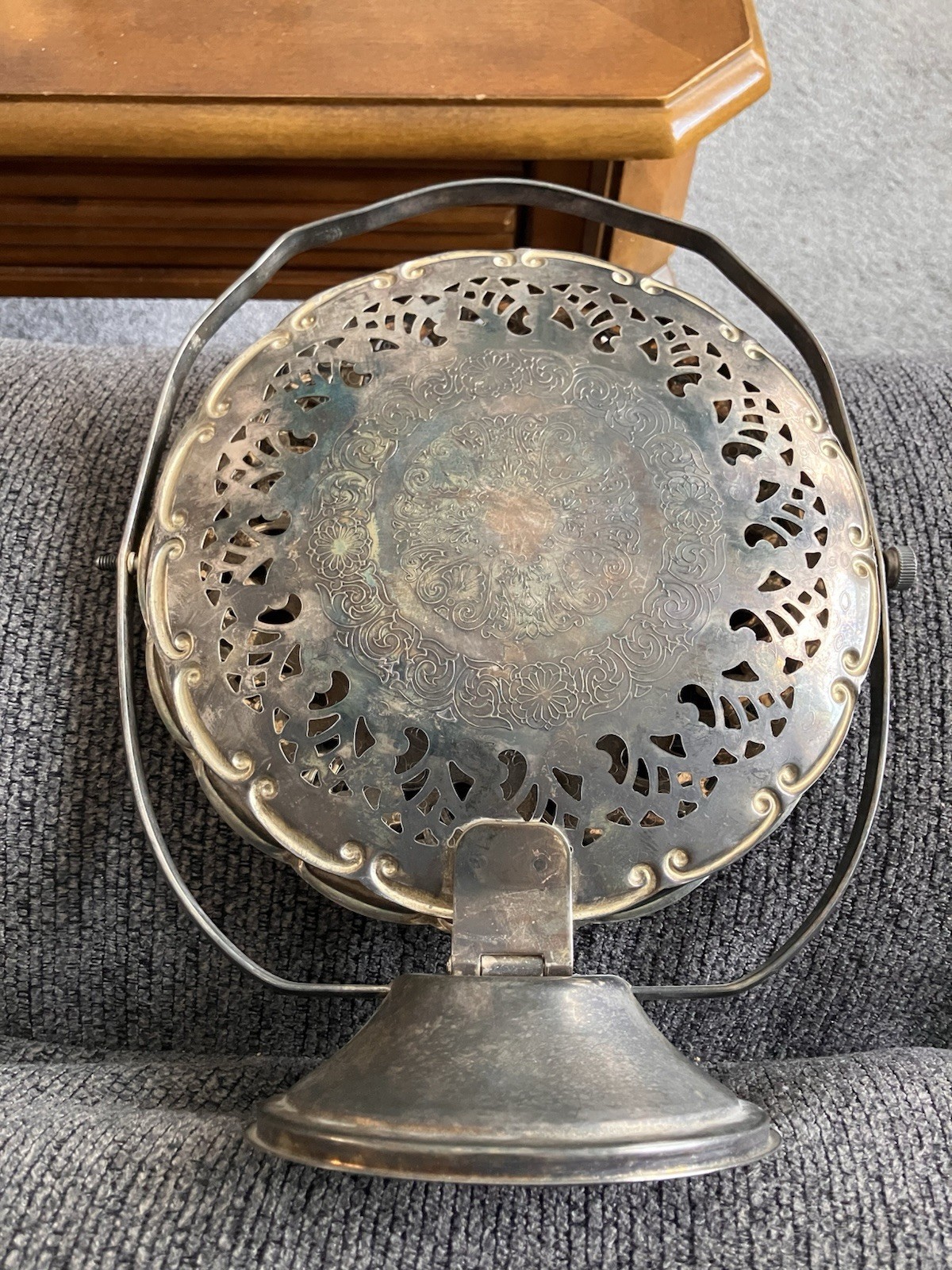 International Silver Co Folding 3 Plate Serving Tray 9.5” X 7.5”