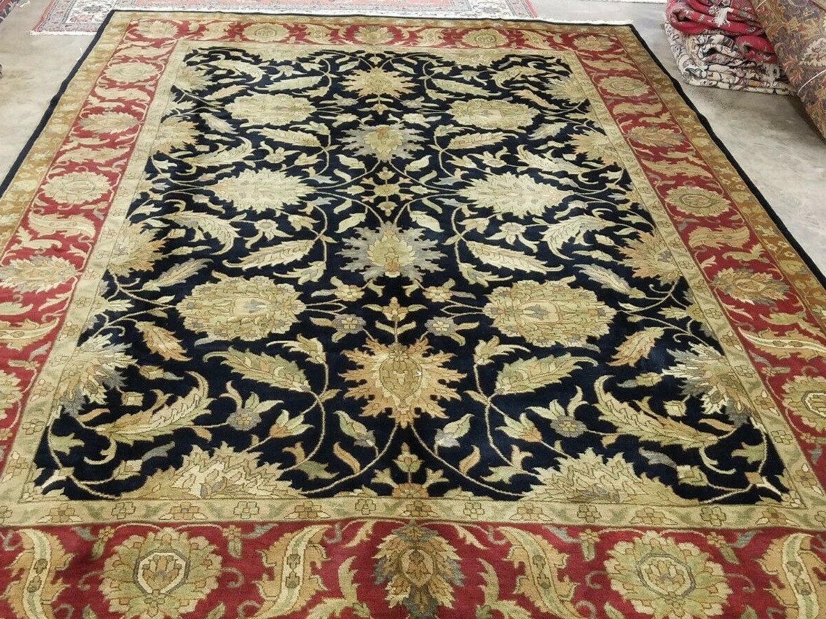 ANTIQUITY HAND-KNOTTED OUSHAK TABRIZI-PERSAN ALLOVER VINTAGE WOOL RUG 10’X14’FT*