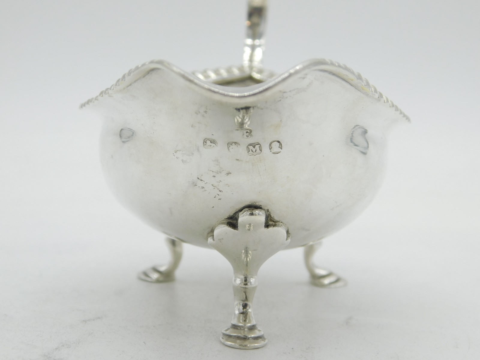 George III Sterling Silver Sauce Boat Antique 1800 London, John Emes
