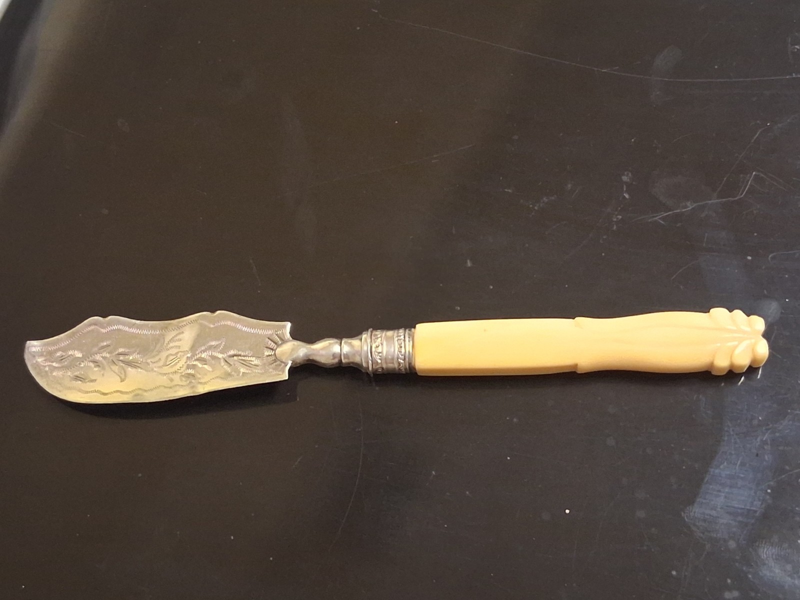 Antique Sterling Silver Knife with Bone Or Bakelite Handle