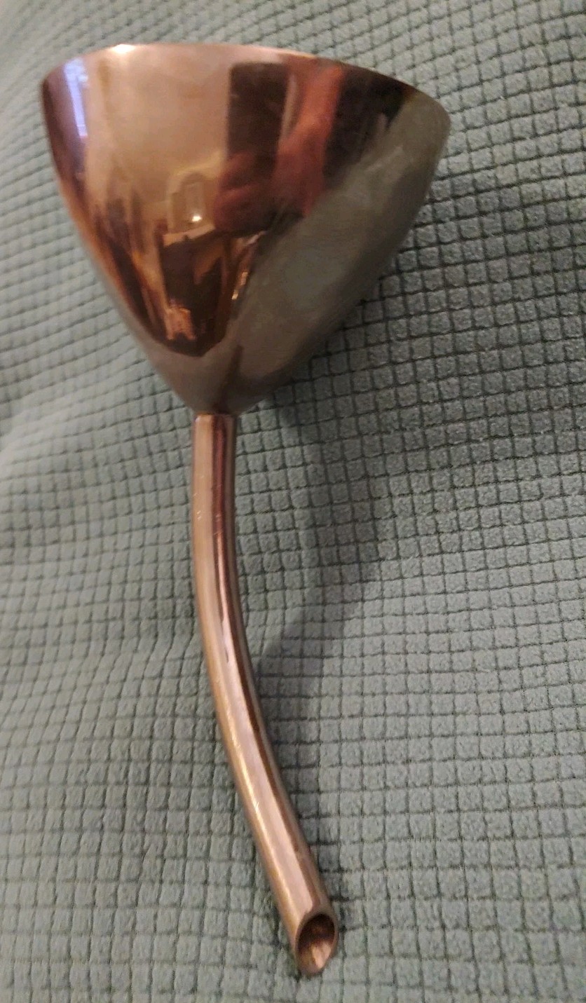 Vintage Silver Plated Classic Curved Wine Funnel 8 Inches