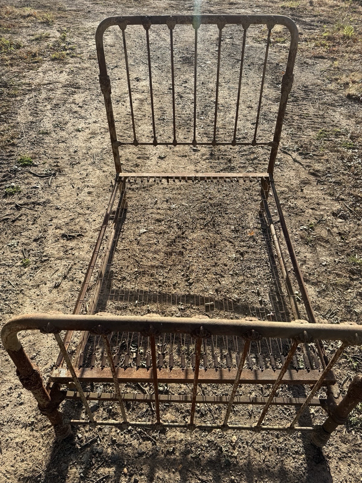 Reduced! Complete Vintage Bed Frame Side Rails Box Spring. Believed Cast Iron