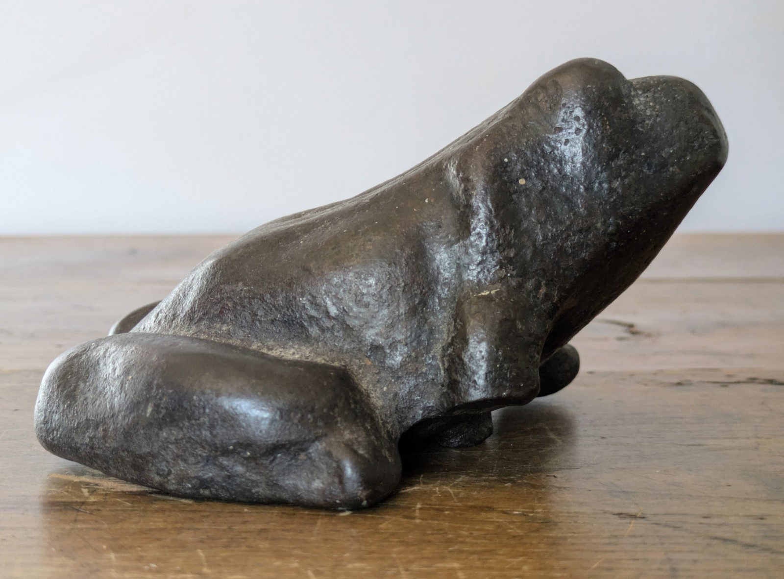 Antique Cast Iron Frog Doorstop – Solid & Heavy Primitive Garden Decor
