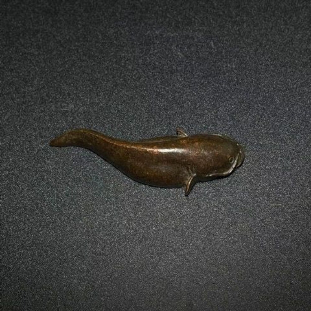 Copper Catfish Tea Pet Handmade Japanese Creative Tea Table Decor Accessory