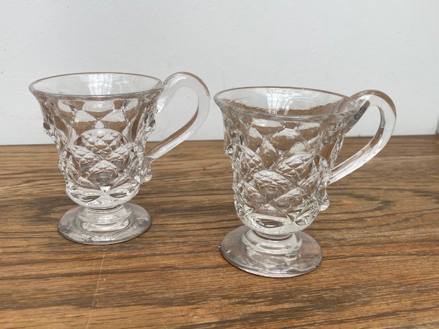 A Pair Of Antique Possibly Georgian Jelly Or Syllabub Glasses In Good Condition