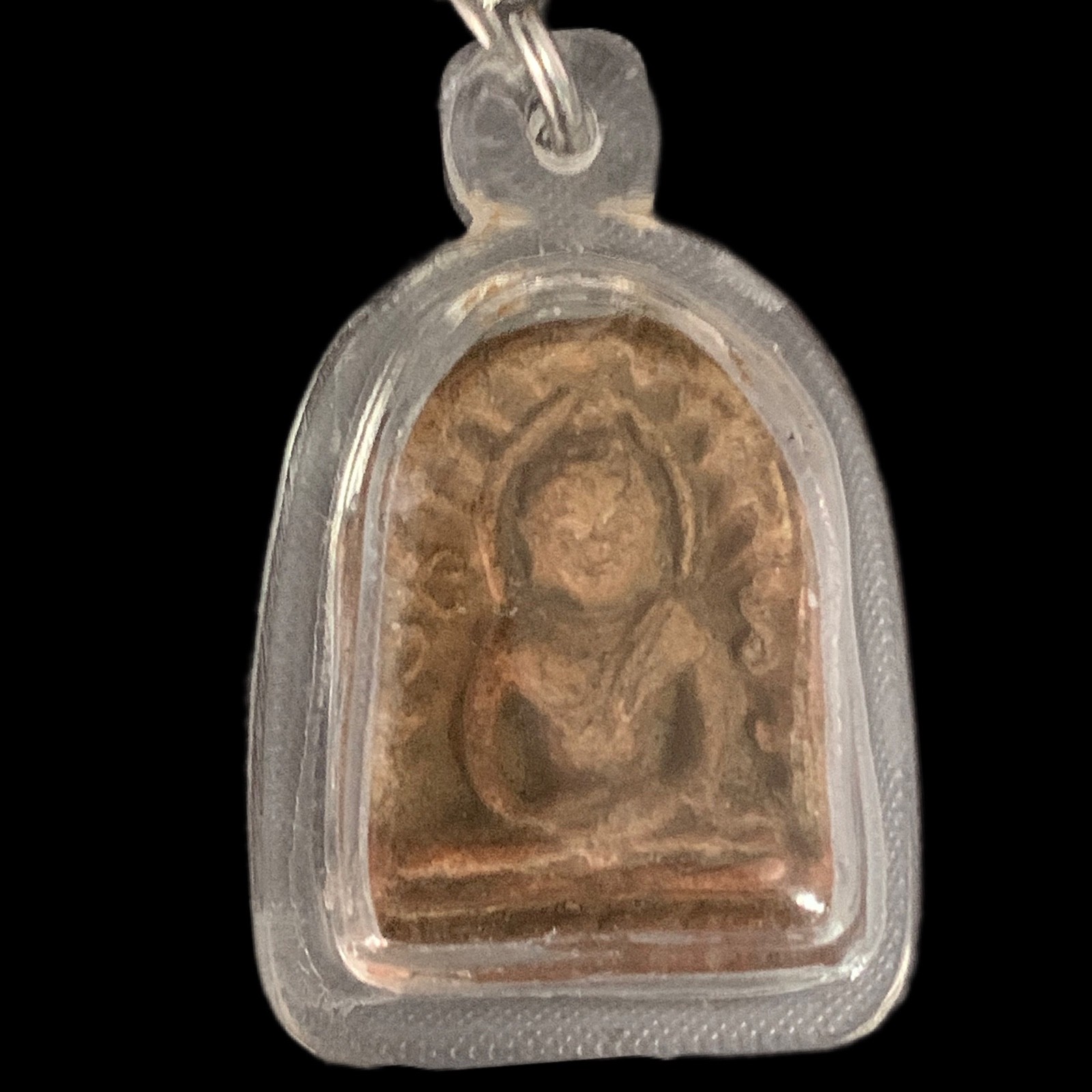 Thai Phra Sum Kor Buddha Amulet Old Sacred Buddhist Collectible in Case A+