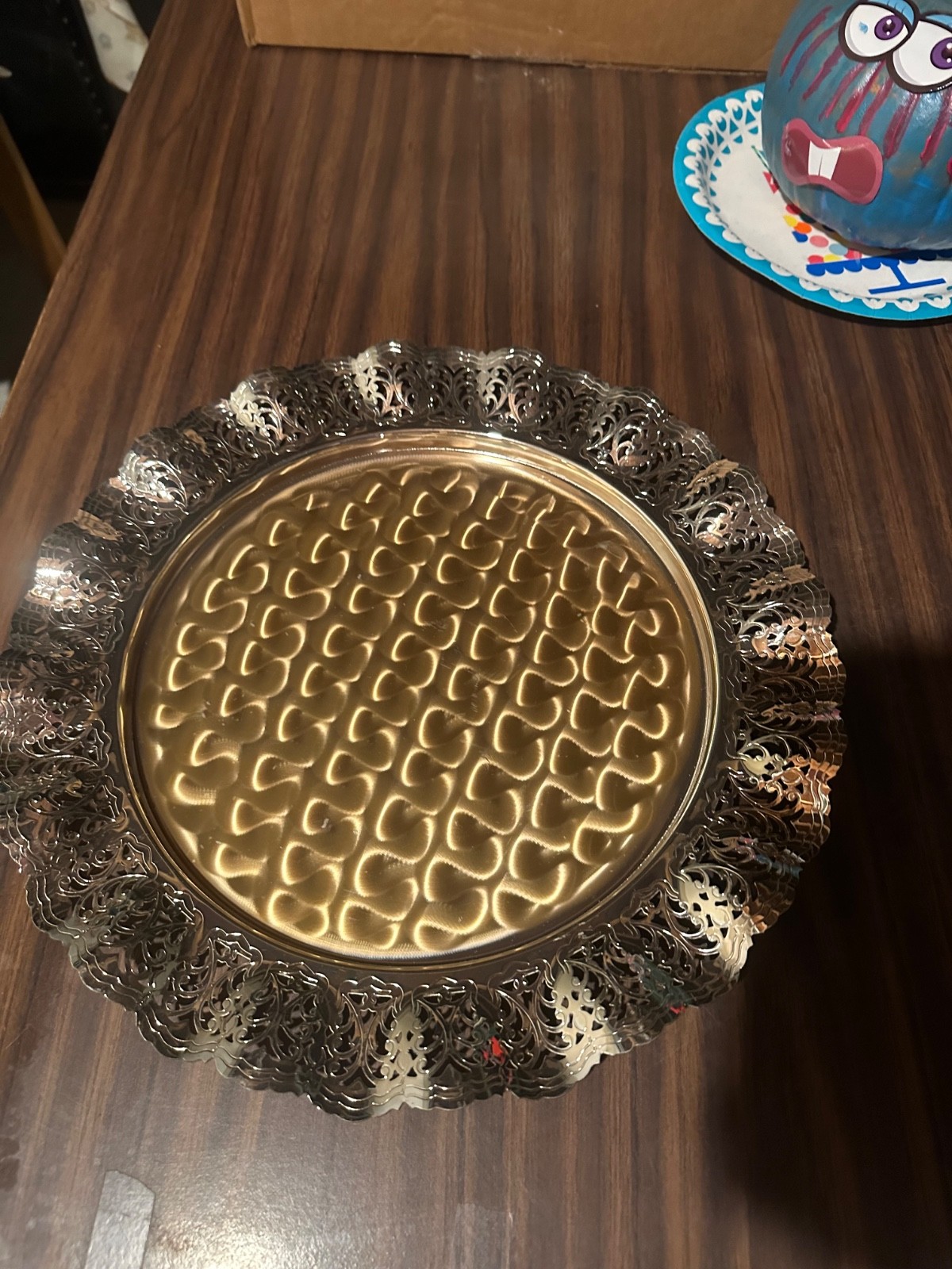 Silver serving platter