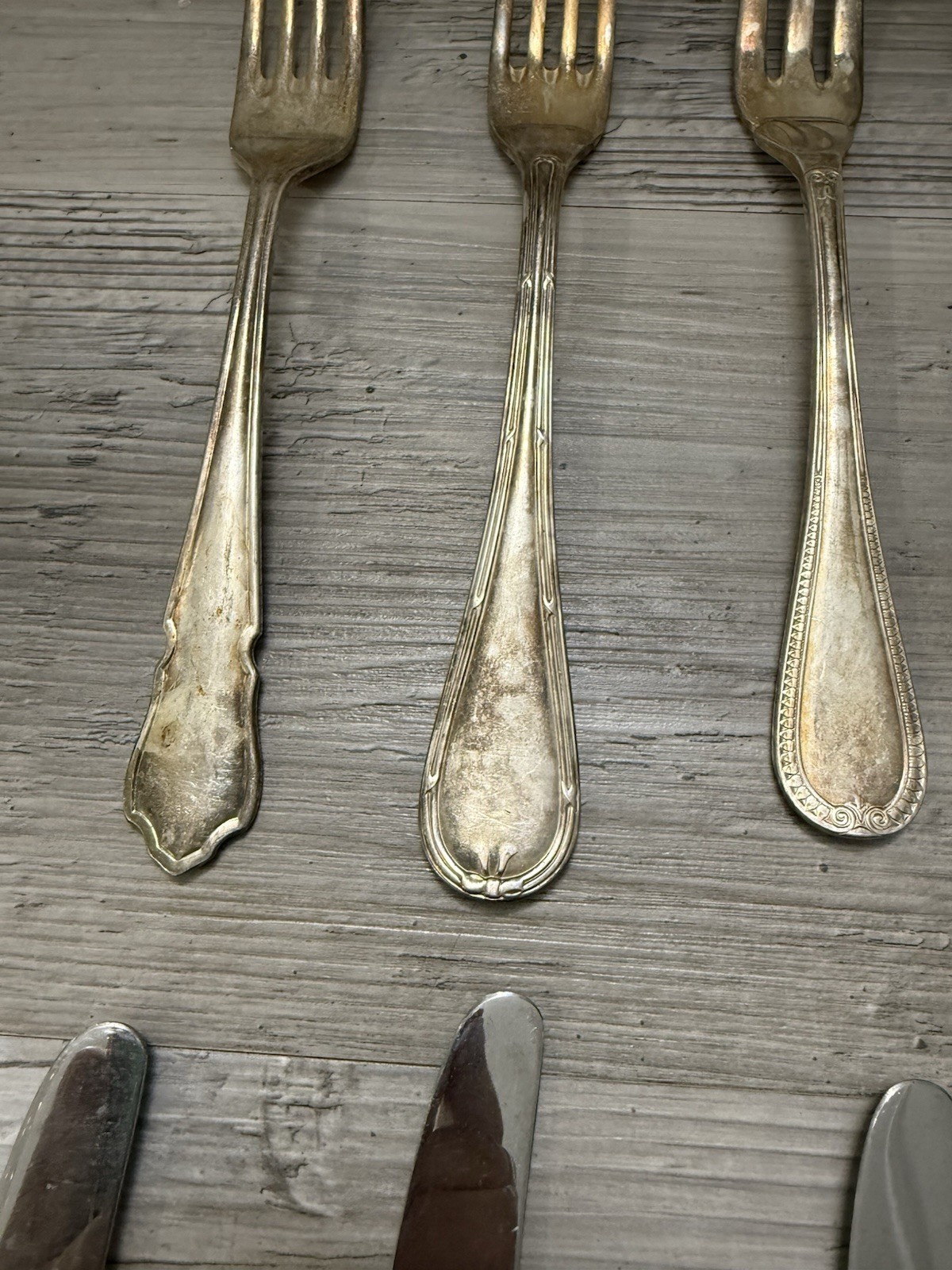 Vittage A1 Sheffield England Royal Doulton 12pc Mixed Set Forks/Knives