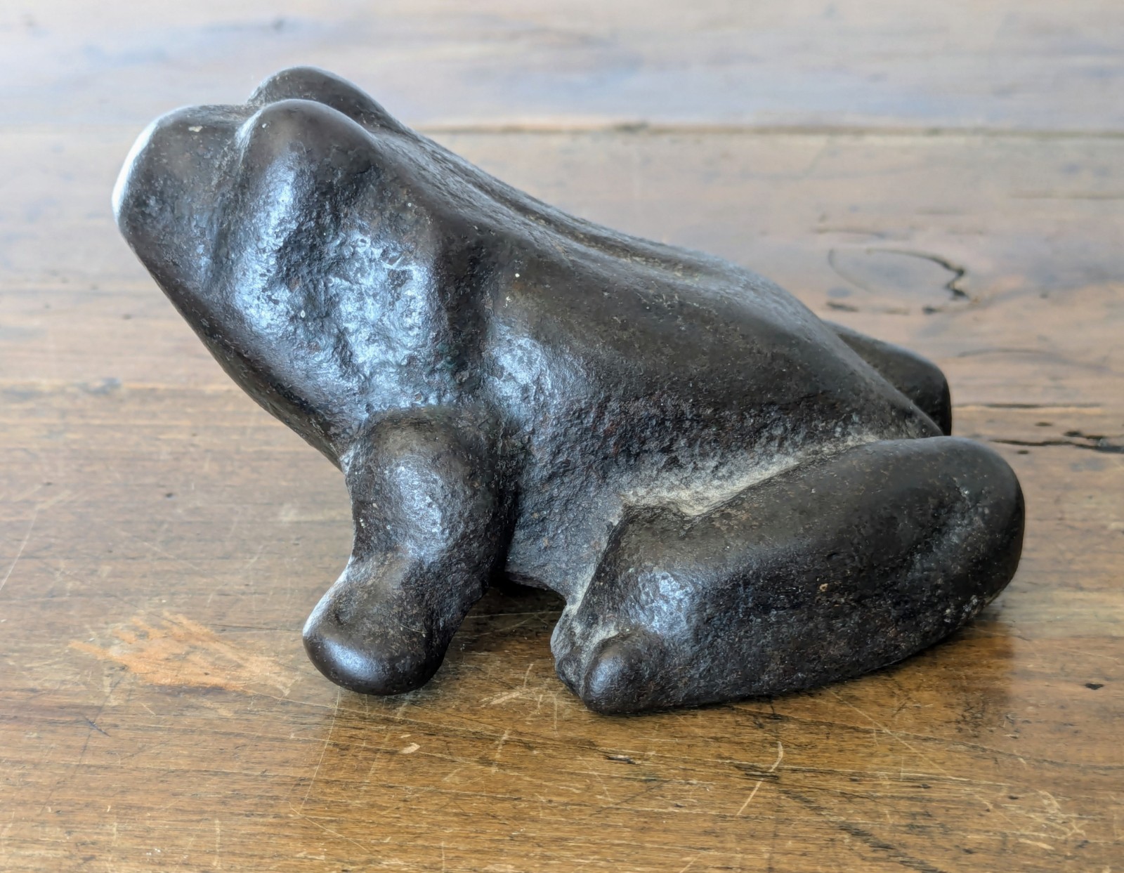 Antique Cast Iron Frog Doorstop – Solid & Heavy Primitive Garden Decor