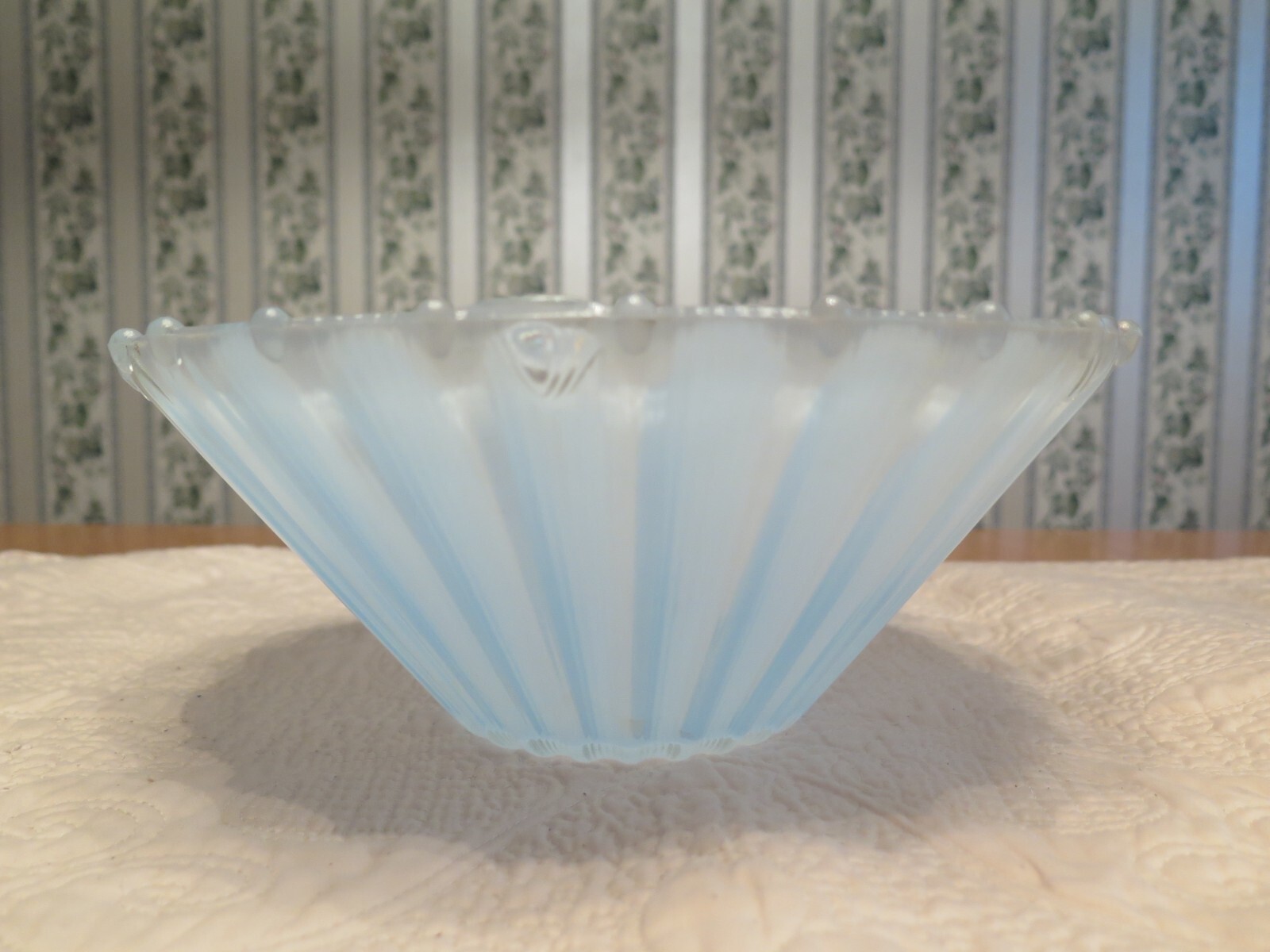 Retro Ceiling Glass Round Art Deco Mid Century Ceiling Light Shade POWDER BLUE