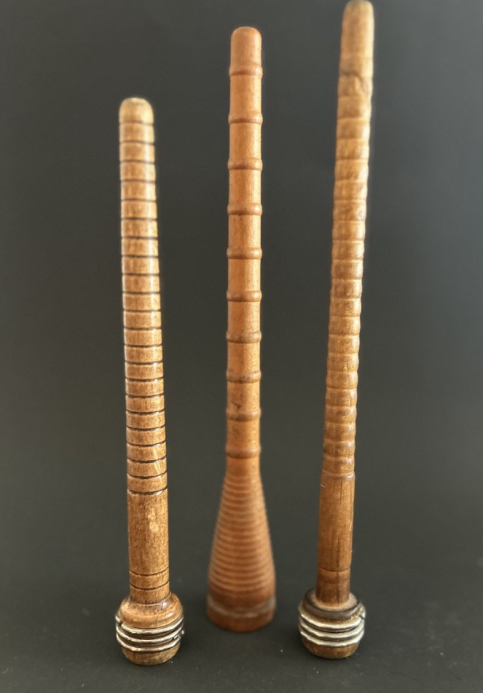 Vintage Wooden Textile Industrial Spool Sewing Spindle ~ Lot of 6 (#5)