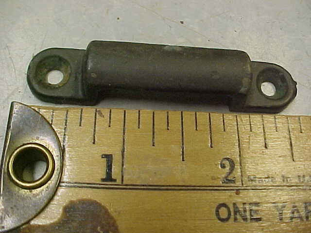 4 SMALL SOLID BRASS CABINET LATCH CATCH KEEPER ONLY PART ANTIQUE vtg