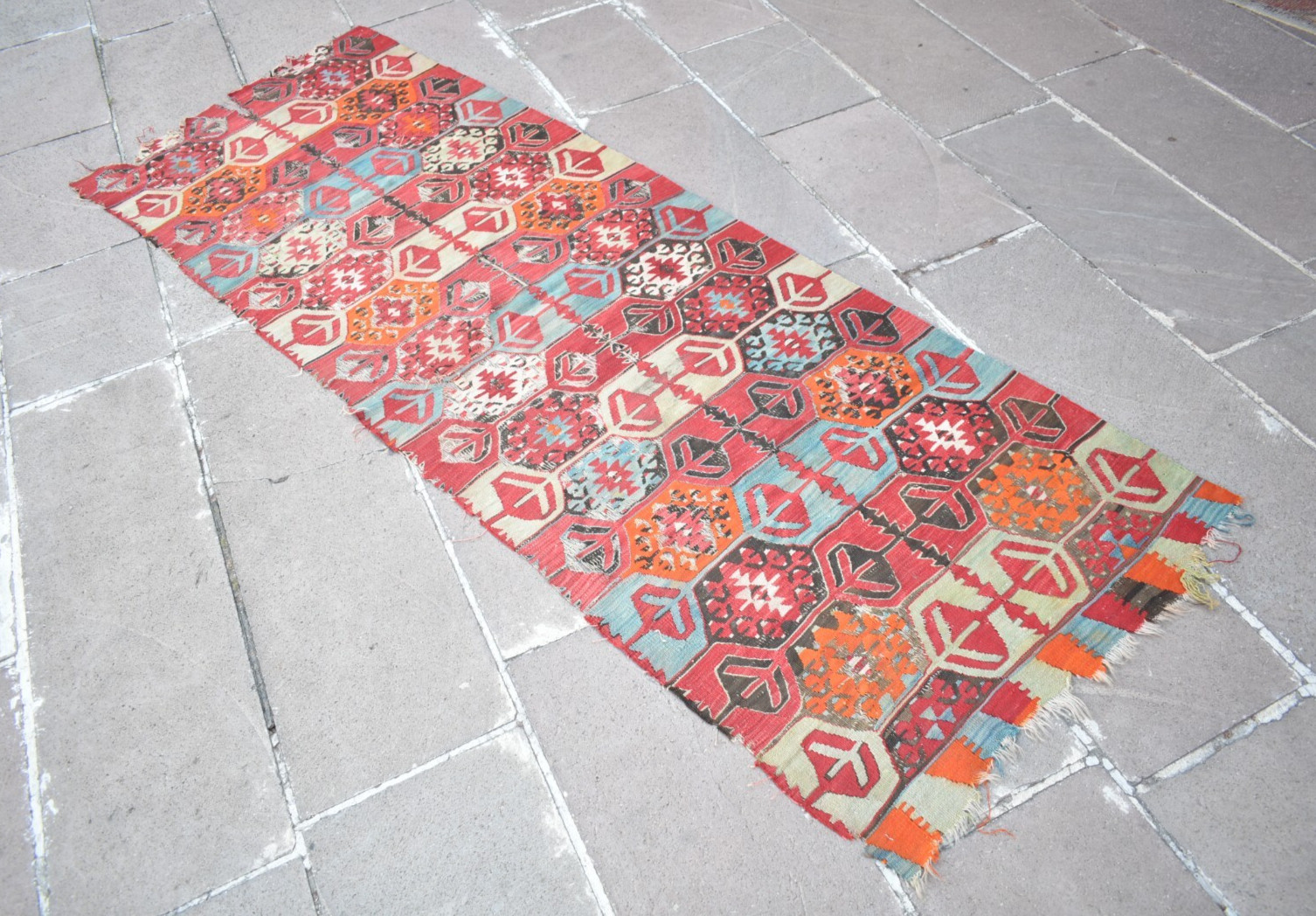 Fabulous Antique Turkish Rug 31” x 88” Collector Item Anatolian Fragment Rug