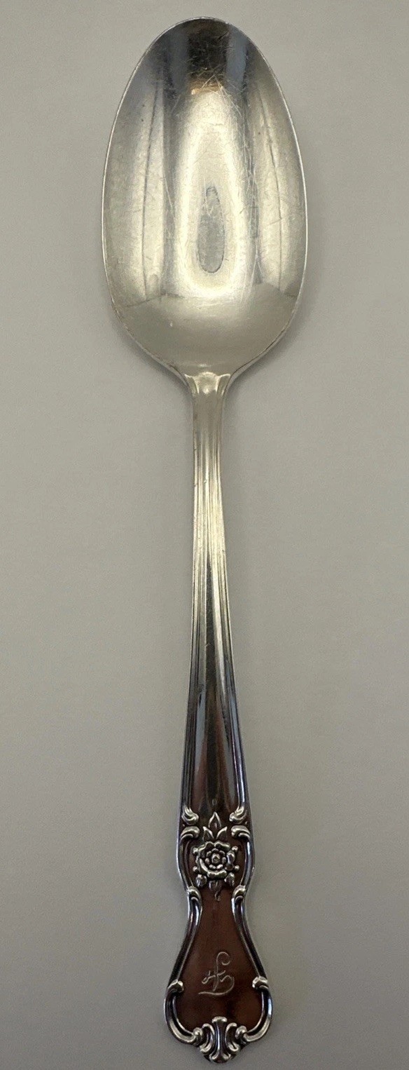 International Silver Old Company Plate “F” Signature Rose Teaspoon