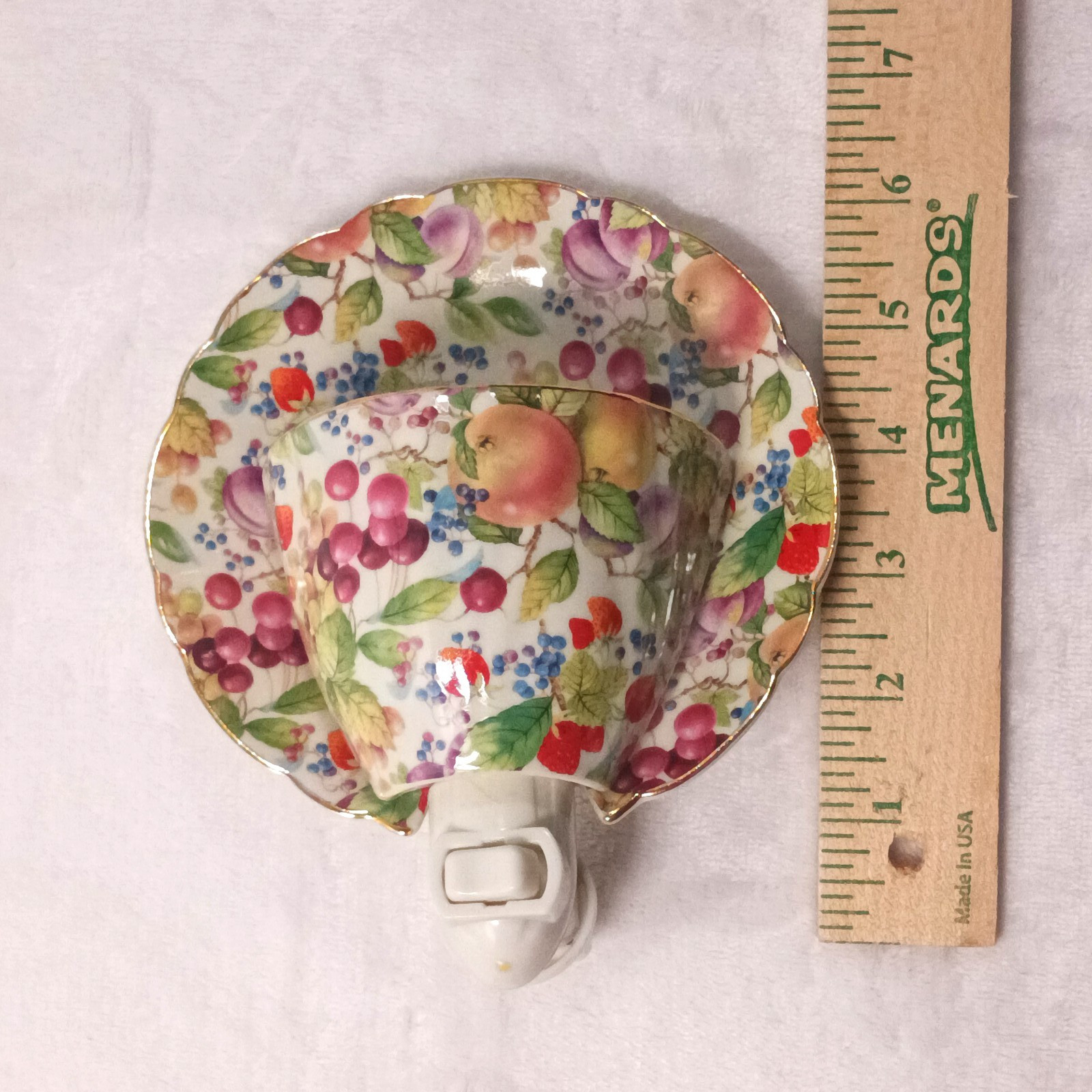 Vintage Baum Bros Formalities Porcelain Teacup Night Light Lamp Decorative Home