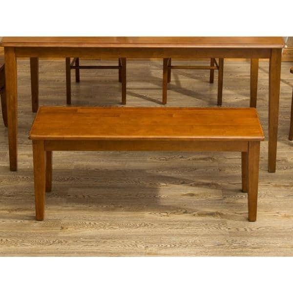 Rectangle Dining Bench Home Kitchen Wood Seat Country Furniture Benches Walnut