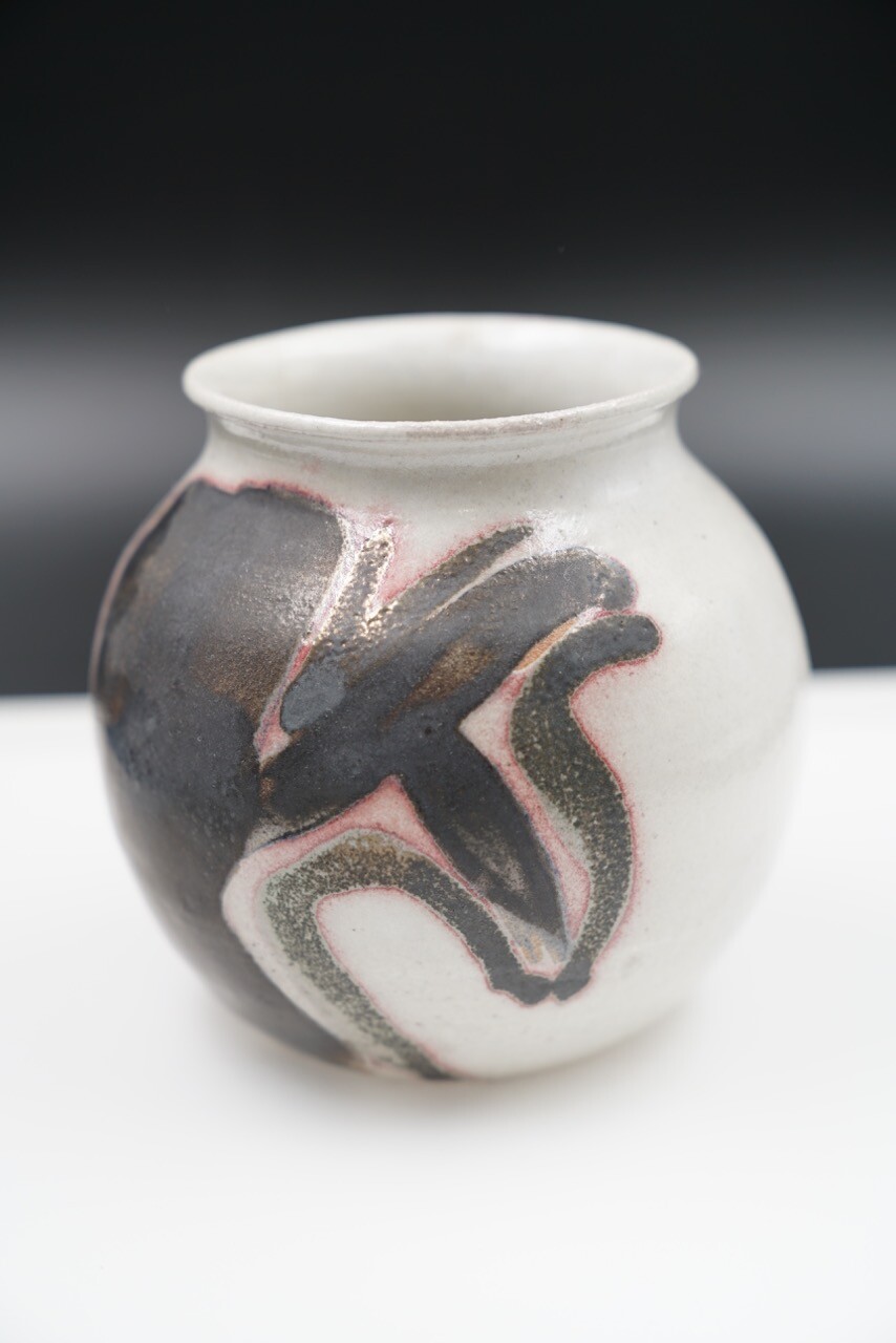 Beautiful Glazed Modern Artist M.L.H Studio Art POTTERY Vase