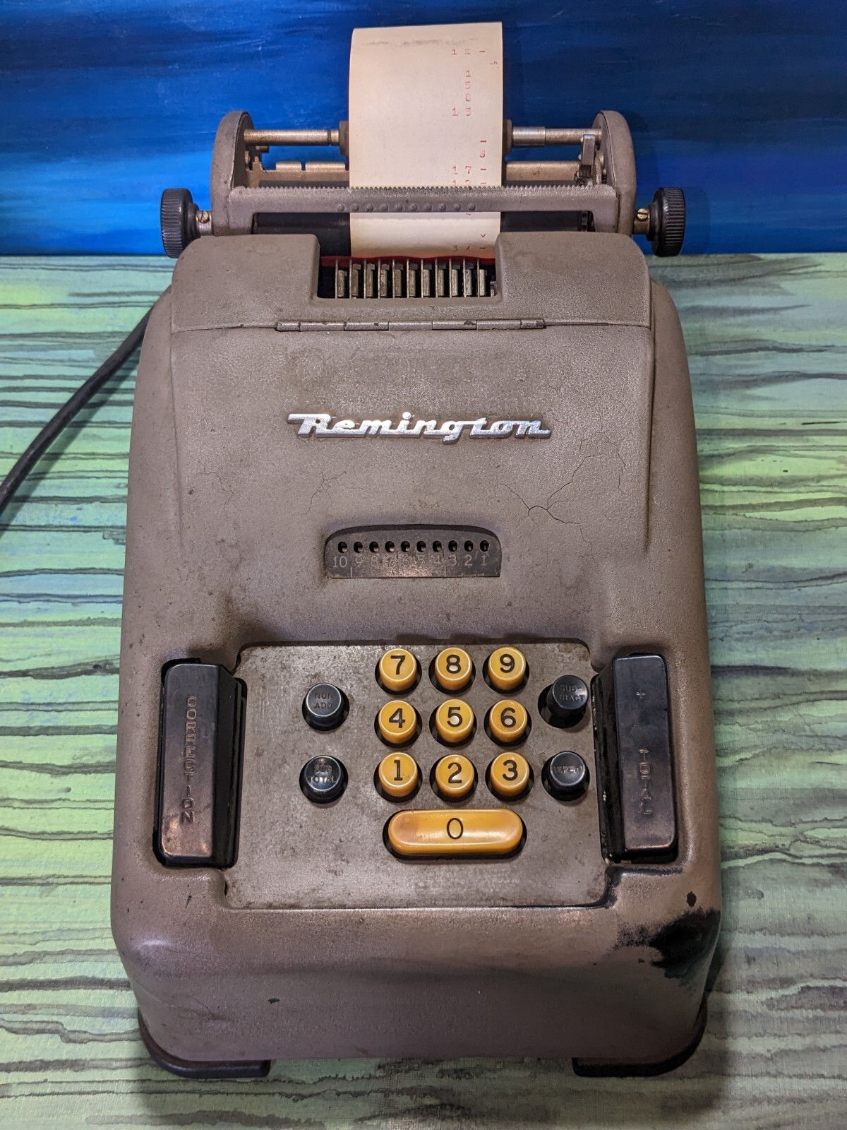 Remington Rand Vintage Adding Machine Calculator Works and Prints