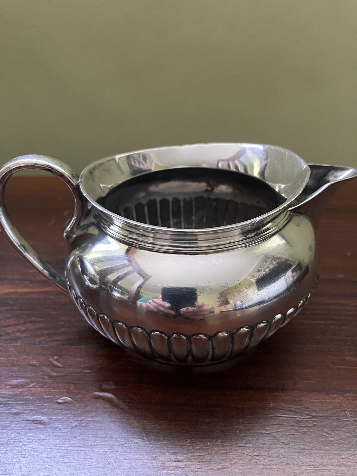 Antique SILVER PLATED CREAMER/MILK JUG By Hukin & Heath (H&H) England c1870