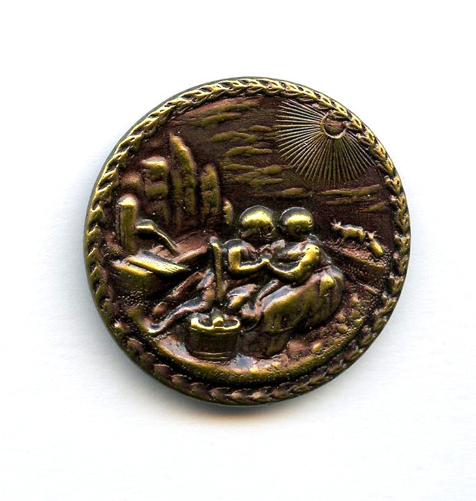 LG METAL button–“THE GOATHERD’S ROMANCE”– PURPLE TINT–BBB PLATE 204 #20
