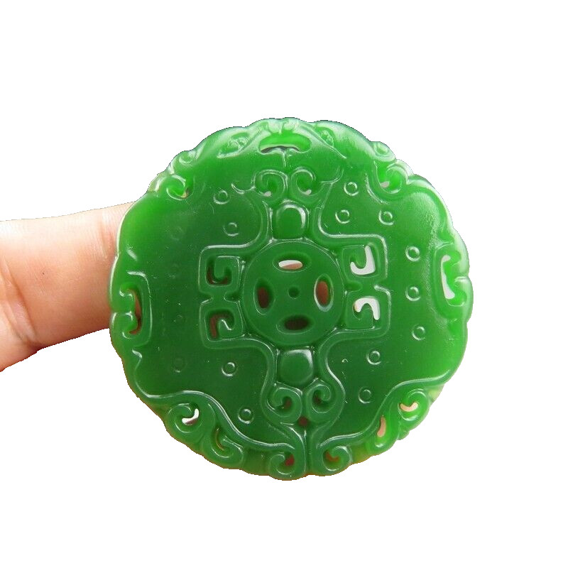 China,jade,collectibles,natural jasper jade,dragon,choi, pendant D(357)
