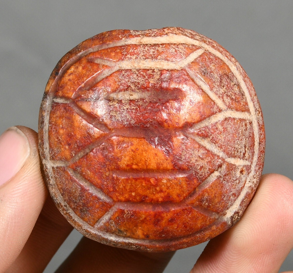 4CM Chinese Hongshan Culture Old Jade Carve Tortoise TurtleShell Amulet Pendant