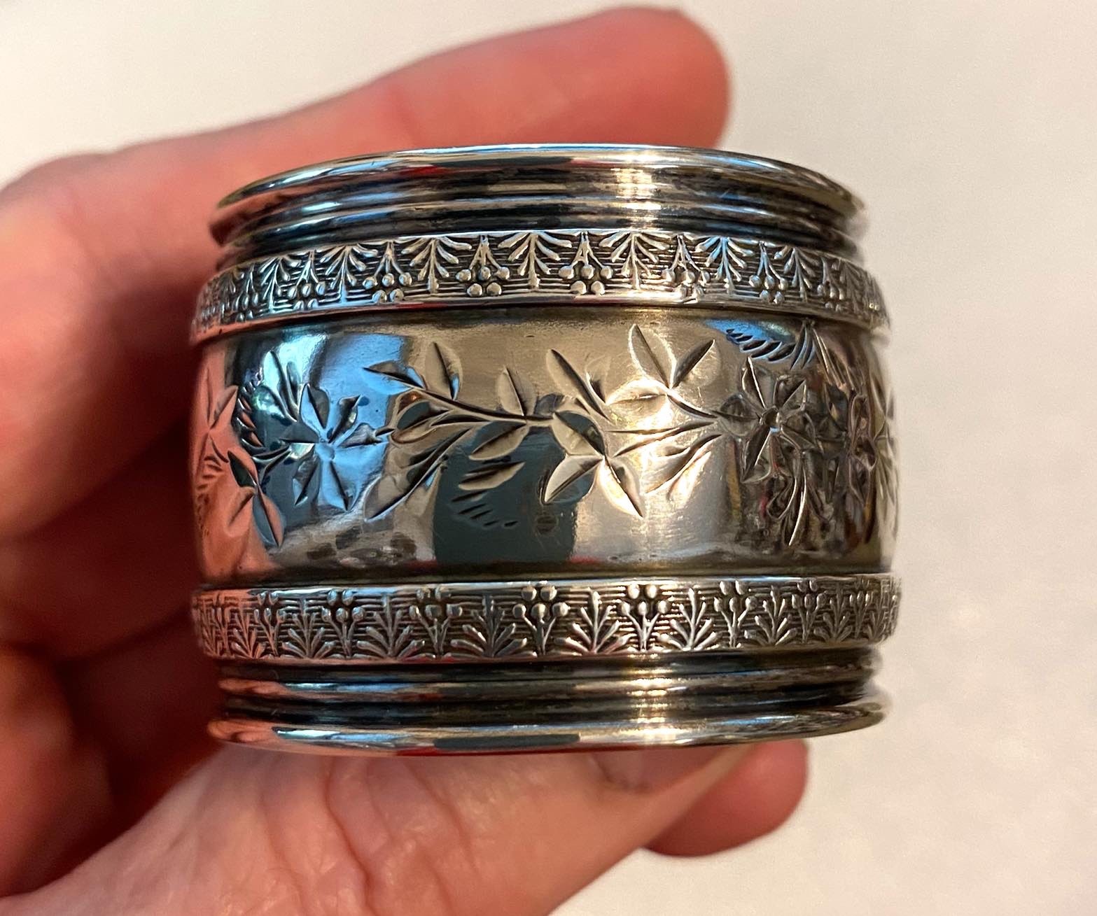 Antique Victorian S 145 Sterling Silver Napkin Ring HAROLD Mono 13.13 gr EXC!