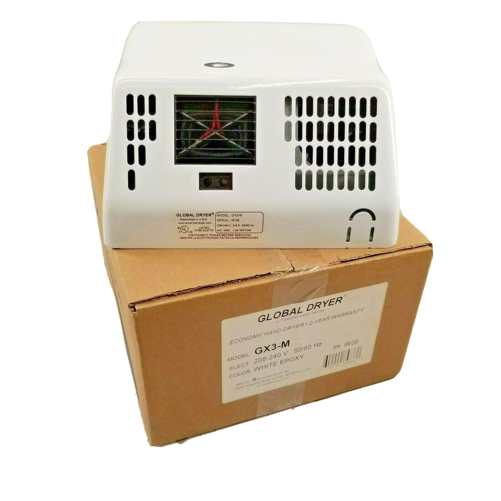 American Dryer Global GX3-M Epoxy Automatic Hand Dryer