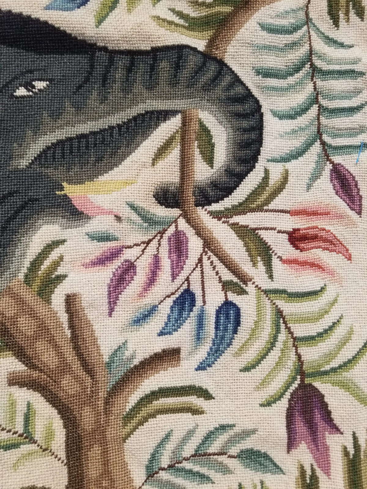 Vintage Traditional Handmade Elephant Wool Multicolor Tapestry Rug 2.7×1.8ft
