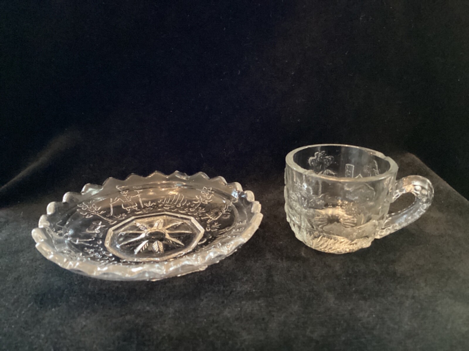EAPG – U.S. Glass – “Nursery Rhymes/Novelty” butter bottom- punch cup – clear