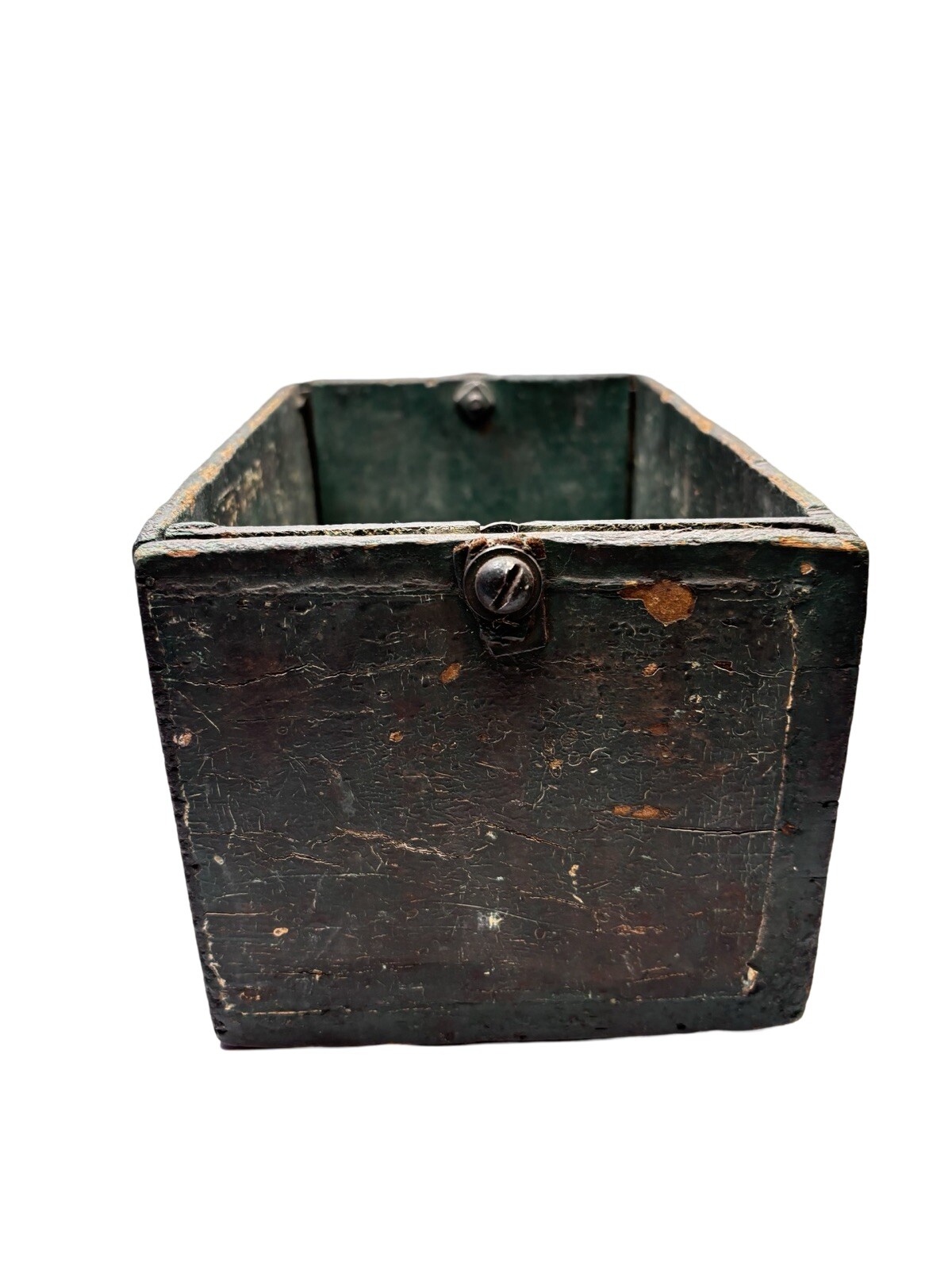 Unique Rustic Small Gear Box with Primitive Patina – Wedding Table Decoration