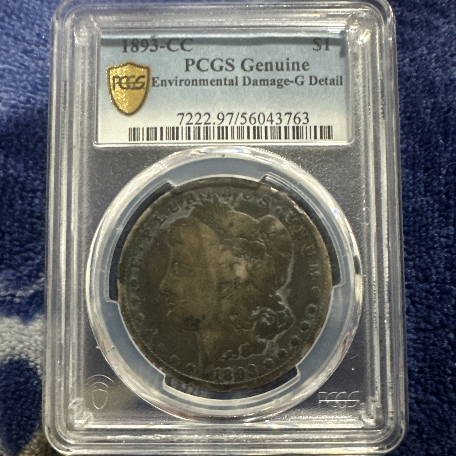 1893-CC Morgan Silver Dollar Coin, Super Key Date Highly Collectible